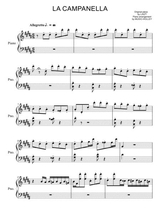 Liszt La Campanella Easy Piano