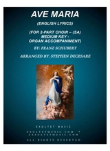 Ave Maria For 2 Part Choir Sa English Lyrics Medium Key Organ Accompaniment