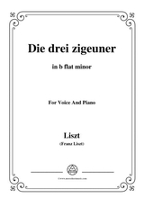Liszt Die Drei Zigeuner In B Flat Minor For Voice And Piano