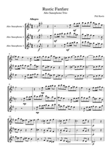 Rustic Fanfare Alto Sax Trio