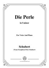 Schubert Die Perle In F Minor D 466 For Voice And Piano