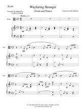 Wayfaring Stranger Viola Piano And Viola Part