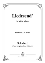 Schubert Liedesend In B Flat Minor For Voice And Piano