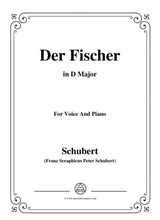 Schubert Der Fischer In D Major Op 5 No 3 For Voice And Piano