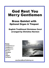 God Rest You Merry Gentlemen For Brass Quintet With Optional Organ And Timpani