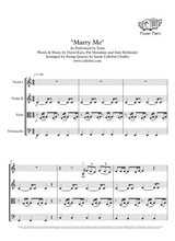 Marry Me String Quartet Train Arr Cellobat Recording Available