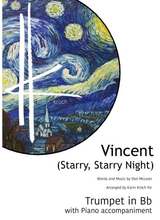 Vincent Starry Starry Night For Trumpet Solo With Piano Accompaniment