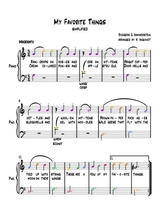 My Favorite Things Easy Musicolor Notation