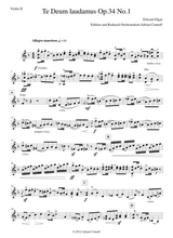 Elgar Te Deum Reduced Orchestration Violin 2