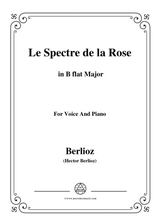 Berlioz Le Spectre De La Rose In B Flat Major For Voice And Piano