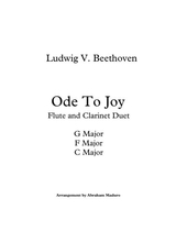 Beethovens Ode To Joy Flute Clarinet Duet Three Tonalities Included