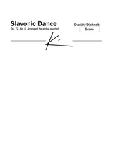 Dvorak Slavonic Dance Op 72 No 8 For String Quartet Score