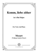 Mozart Komm Liebe Zither In A Flat Major For Voice And Piano