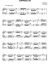 Paganini Caprice 24 Easy Piano