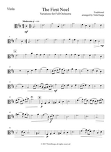 The First Noel Variations For Full Orchestra Viola Part