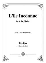 Berlioz L Ile Inconnue In A Flat Major For Voice And Piano