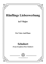 Schubert Hanflings Liebeswerbung In F Major For Voice And Piano