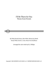 I Will Be There For You Theme From Friends Violin Solo