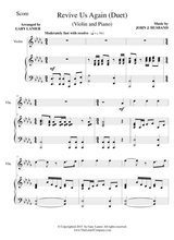 Revive Us Again Duet Violin And Piano Score And Parts