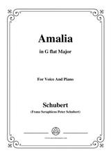 Schubert Amalia Op 173 No 1 In G Flat Major For Voice Piano