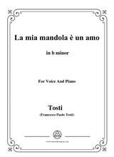 Tosti La Mia Mandola  Un Amo In B Minor For Voice And Piano