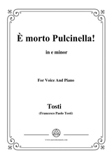 Tosti  Morto Pulcinella In E Minor For Voice And Piano