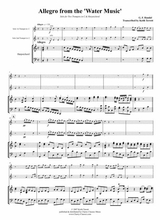 Allegro From The Water Music For Two Trumpets And Organ Or Piano