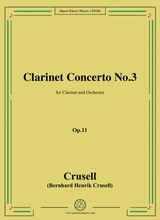 Crusell Clarinet Concerto No 3 Op 11 For Clarinet And Orchestra