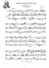 Vivaldi Violin Concerto In B Flat Major Rv 364 For Violin And Cembalo Or Piano