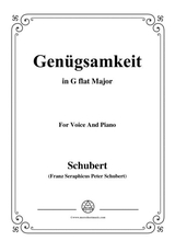 Schubert Gengsamkeit In G Flat Major Op 109 No 2 For Voice And Piano