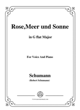 Schumann Rose Meer Und Sonne In G Flat Major For Voice And Piano