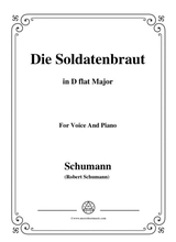 Schumann Die Soldntenbraut In D Flat Major For Voice And Piano
