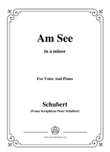 Schubert Am See In A Minor For Voice Piano