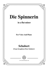 Schubert Die Spinnerin In A Flat Minor For Voice And Piano