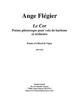 Ange Flgier Le Cor For Bass Voice And Orchestra Viola Part