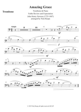 Amazing Grace Trombone Piano Trombone Part