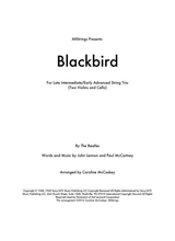 Blackbird String Trio Two Violins And Cello