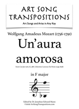 Un Aura Amorosa Transposed To F Major
