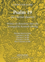 Psalm 19 Benedetto Marcello For Clarinet Quartet