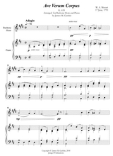 Mozart Ave Verum Corpus For Baritone Horn Piano