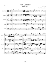 Viola Concerto In D Minor Score