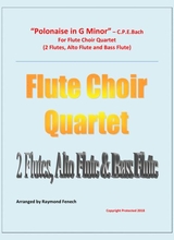 Polonaise In G Minor Flute Choir Quartet 2 Flutes Alto Flute And Bass Flute