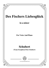 Schubert Des Fischers Liebesglck In A Minor D 933 For Voice And Piano