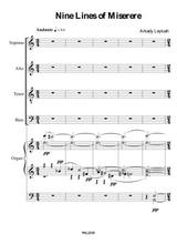 Arkady Leytush Nine Lines Of Miserere For SATB Choir And Organ