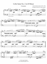 Bach Cello Suite No 2 In D Minor Courante