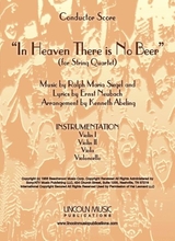 In Heaven There Is No Beer For String Quartet