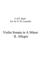 Sonata In A Minor For Violin And String Quartet Ii Allegro