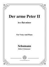 Schumann Der Arme Peter 2 In E Flat Minor For Voice And Piano