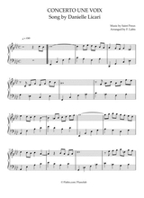 Concerto Pour Une Voix Saint Preux Easy Piano Solo