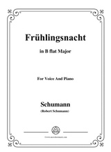 Schumann Frhlingsnacht In B Flat Major For Voice And Piano